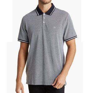 Original Penguin Men's Tipped Birdseye Pique Cotton SS Polo Shirt Dark Sapphire